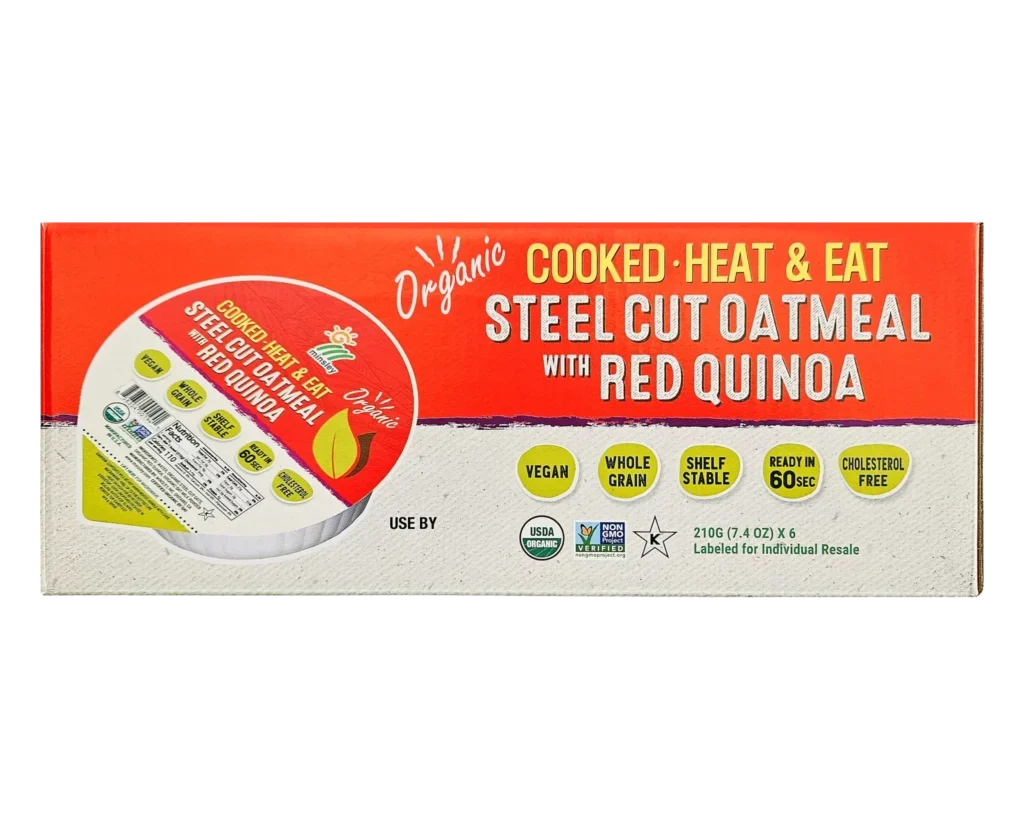 Organic Steelcut Oatmeal & Red Quinoa Bowl 6pk