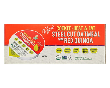 Organic Steelcut Oatmeal & Red Quinoa Bowl 6pk