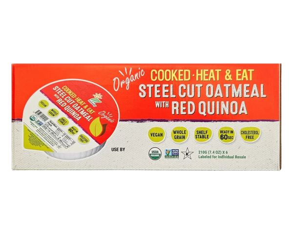 Organic Steelcut Oatmeal & Red Quinoa Bowl 6pk