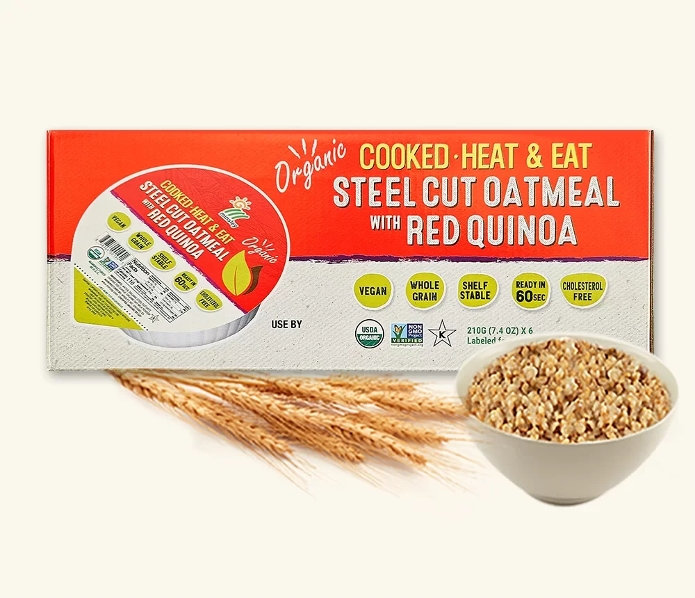 Organic Steelcut Oatmeal & Red Quinoa Bowl 6pk